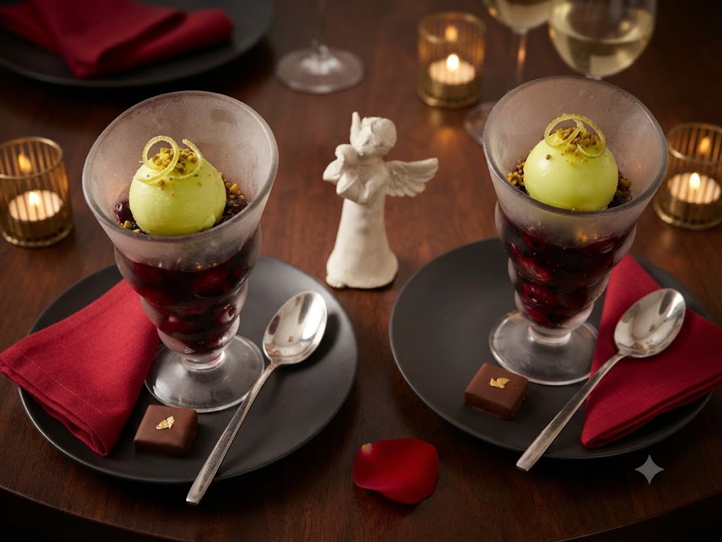 La coupe spéciale Commerce avec glace à la Chartreuse et fruits de saison