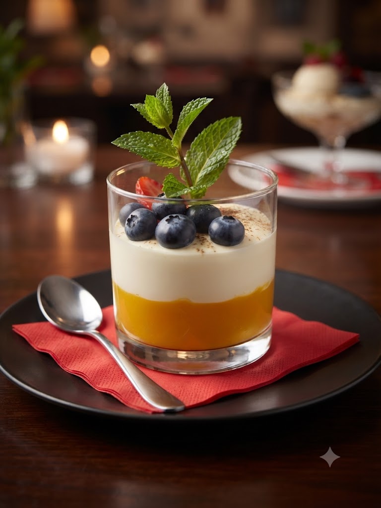 Tiramisu aux fruits de saison en verre